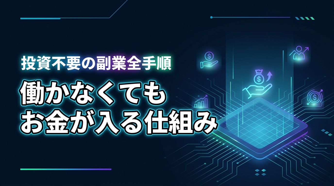 働かなくてもお金が入る仕組みは怪しい？投資以外の副業で自動収益を作る全手順